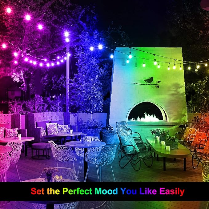 Mlambert 48FT Outdoor Patio Lights Waterproof Dimmable - Image 7