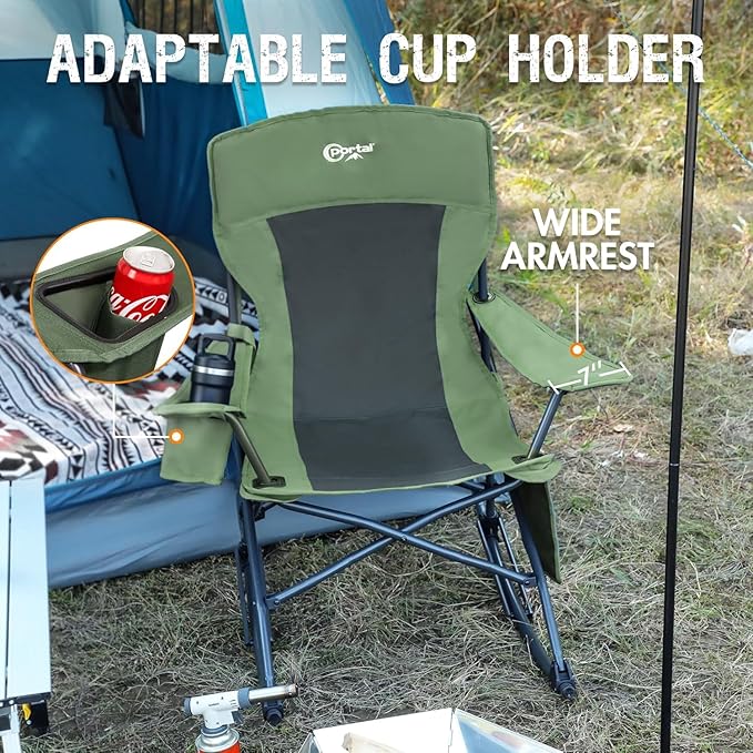 Portal Outdoor Rocking Chair Camping Folding Portable Rocker - Image 6