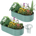 Galvanized Metal Planter Raised Garden Bed Kit by ZFHgarden