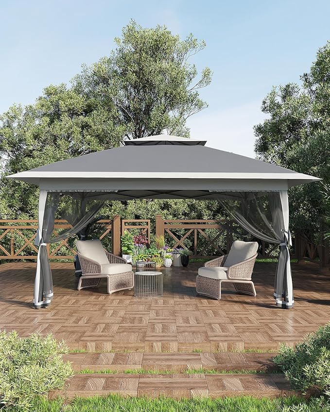 Canopy Tent 13x13 ft, Pop Up Gazebo One-Push Setup - Image 11