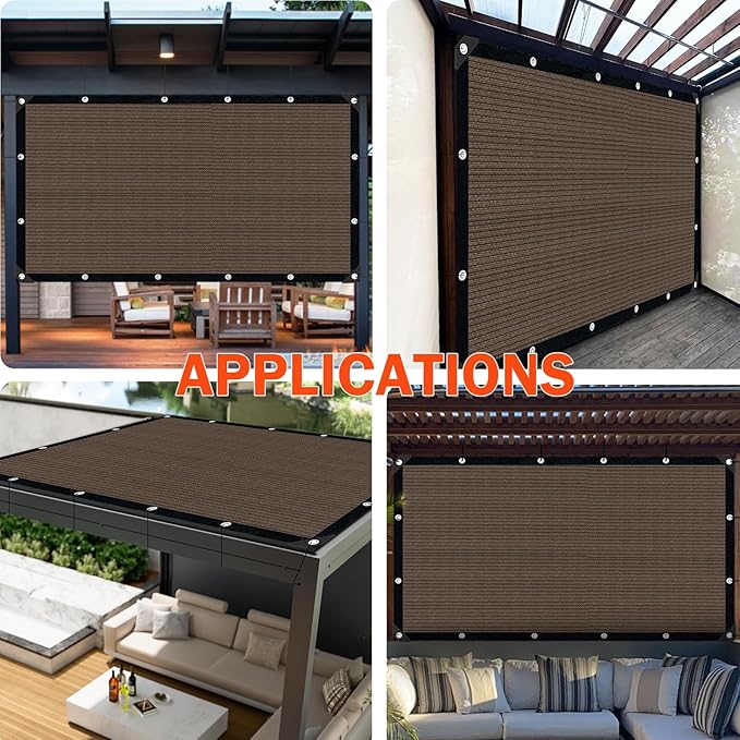 Mocha Sun Shade Cloth, Pergola Shade Cover - Image 7