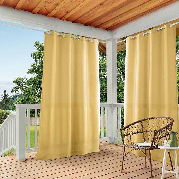 TOWN & COUNTRY BASICS Cabana Solid Heavyweight Indoor Outdoor Curtains by TOWN+%26+COUNTRY+BASICS