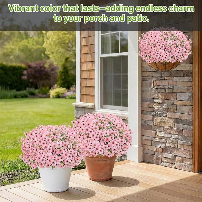 Artificial Flowers for Outdoor Indoor, Silk Flowers No Fade Fake Plastic - Image 4