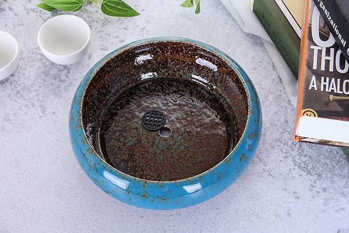 VanEnjoy 7.3 inch Round Large Shallow Succulent Ceramic Glazed Planter Pots - Image 4
