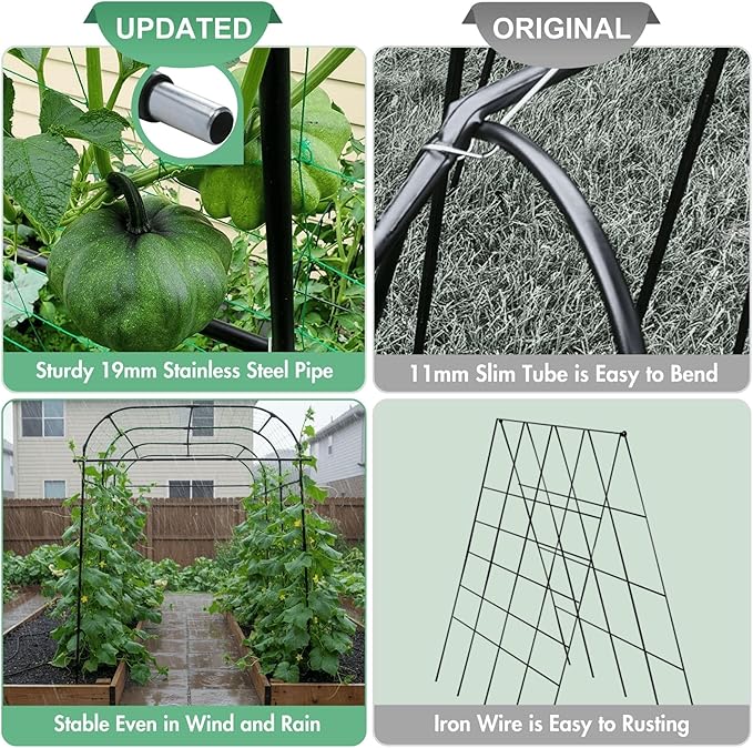 Wide Arch Trellis 7FT Extra Tall Garden Trellis Arch – Sturdy Plastic Coated - Image 7