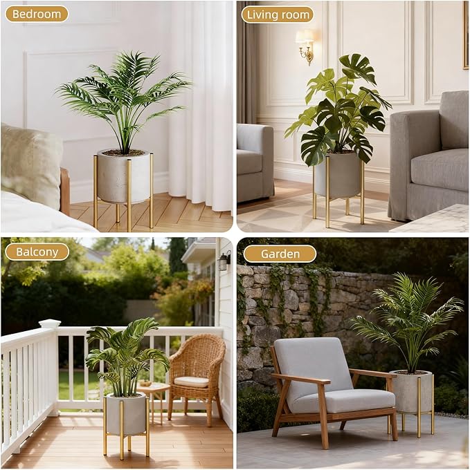 Plant Stand Indoor for 2 Height Options, Mid Century Modern Outdoor Planter - Image 7
