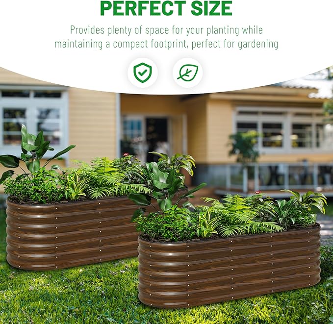 SnugNiture Galvanized Steel Raised Garden Bed Kit, Flowers and Fruits - Image 6