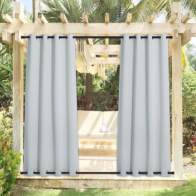 NICETOWN 2 Panels Outdoor Curtains Waterproof - Image 9