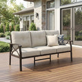 RoyalCraft Patio 3 Seats Sofa, All-Weather Outdoor Couch, Patio Furniture Sofa by Bringyoubetterlife