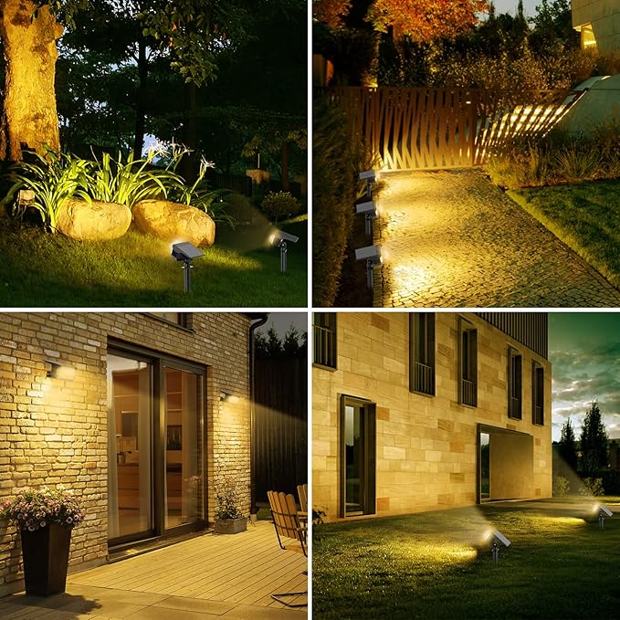 Solar Spot Lights Outdoor, Solar Lights Outdoor IP65 Waterproof, 3 Modes Solar - Image 5