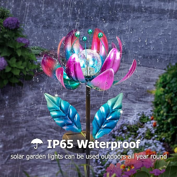 Outdoor Garden Decor Solar Spinners Lights - Image 4