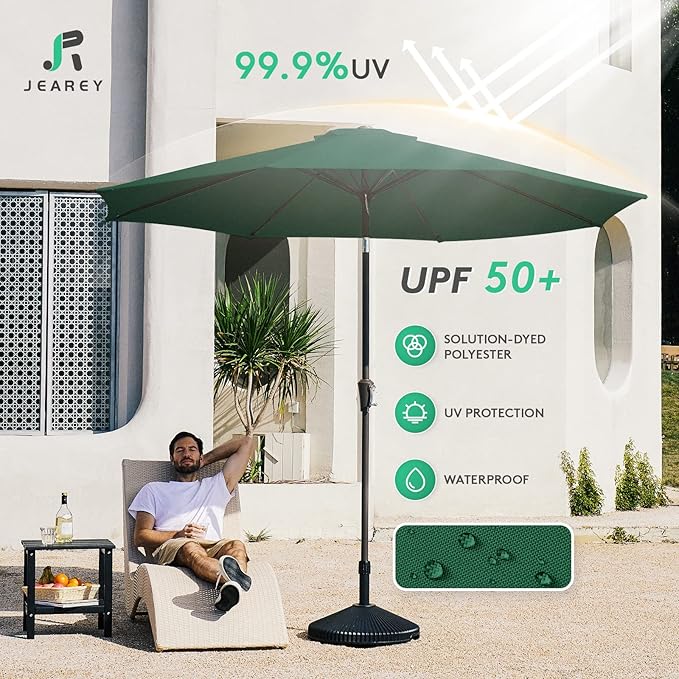 JEAREY 9FT Outdoor Patio Umbrella Outdoor Table Umbrella - Image 3