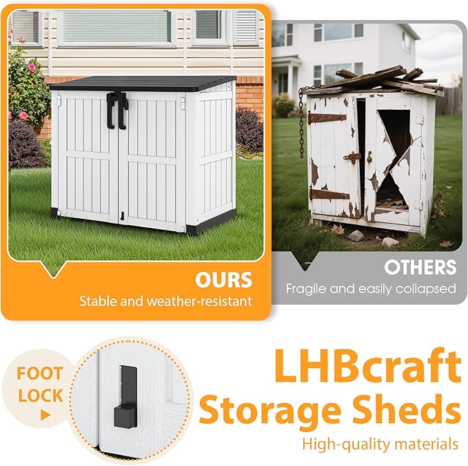 LHBcraft Outdoor Storage Cabinet 36 Cu Ft - Image 4