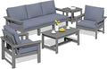 SERWALL HDPE Patio Furniture Set, 7-piece Outdoor Sectional Sofa Set, All by SERWALL