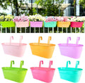 LaLaGreen Rail Planter Outdoor Plants Colorful Metal Iron Strawberry Hanging by L%C3%A1L%C3%A1Green