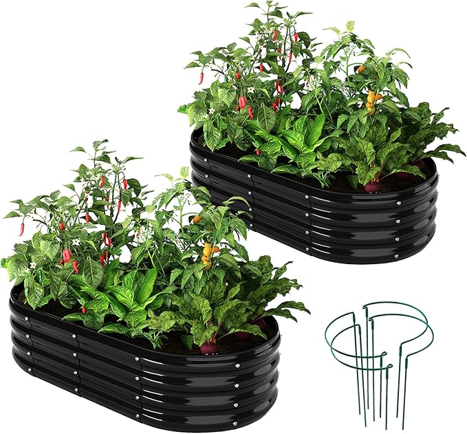 Galvanized Metal Planter Raised Garden Bed Kit by ZFHgarden