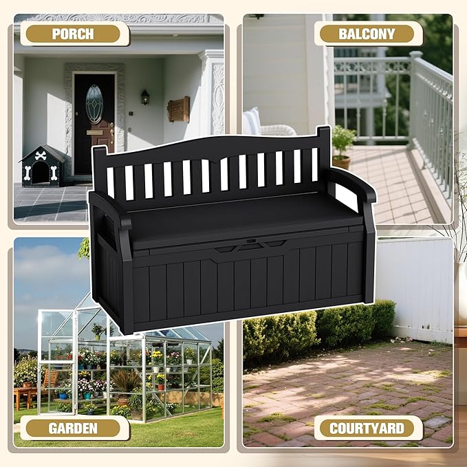 80-Gallon Outdoor Storage Bench - Image 5