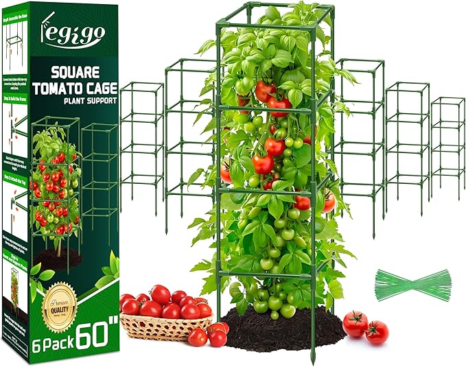Legigo 6 Pack Square Tomato Cages by Legigo