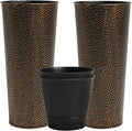 Worth 2 Pack 28" Tall Narrow Metal Planter by WORTH