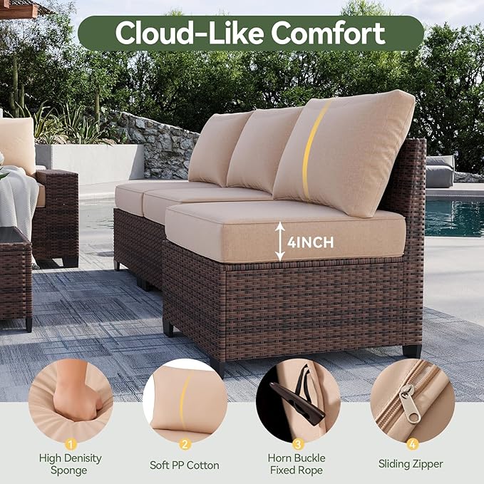 Aoxun 7 Piece Patio Furniture Set - Image 5