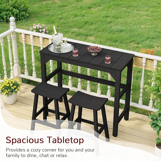 Stoog All-Weather Patio Bar Table, Outdoor Bar Table - Image 7