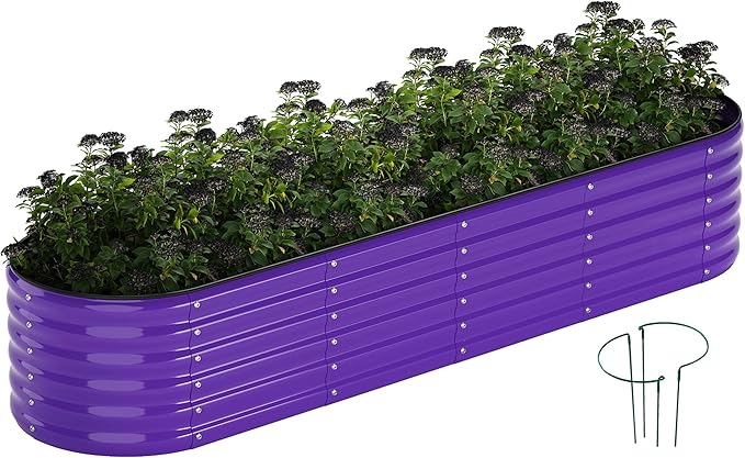 Galvanized Metal Planter Raised Garden Bed Kit by ZFHgarden