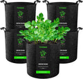 VIVOSUN 5-Pack 3 Gallon Plant Grow Bags Heavy Duty Thickened Nonwoven Fabric by VIVOSUN