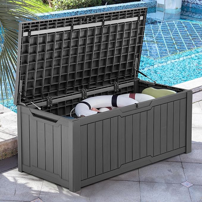 YITAHOME 120 Gallon Outdoor Storage Deck Box, Large Resin Patio Storage - Image 6