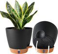 2 Pack 8 Inch Pots for Plants Indoor, Plastic Self Watering Planters by Fielda