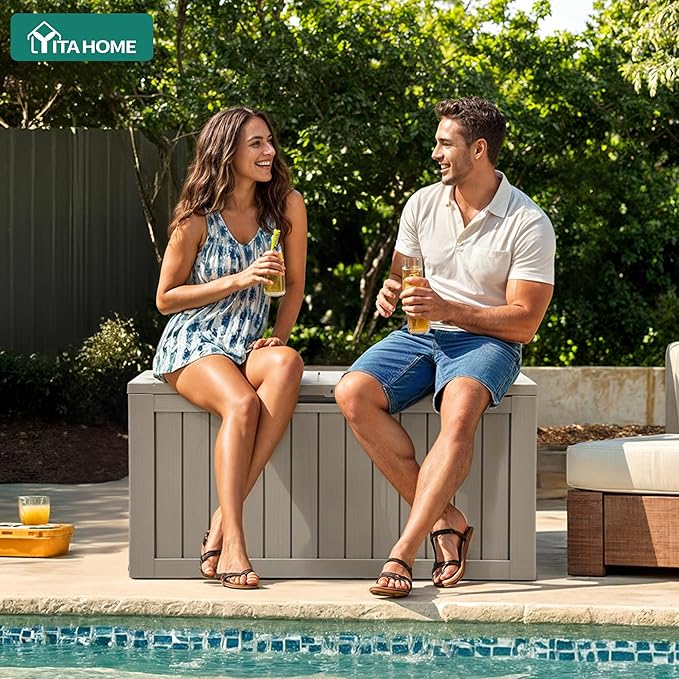 YITAHOME 72 Gallon Outdoor Resin Deck Box - Image 3