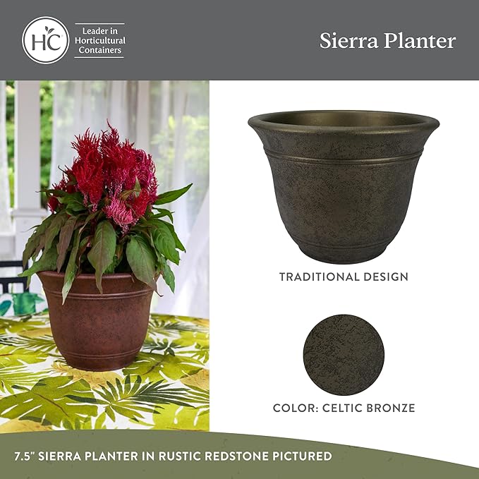 The HC Companies Sierra Round Self-Watering Pot - Image 3