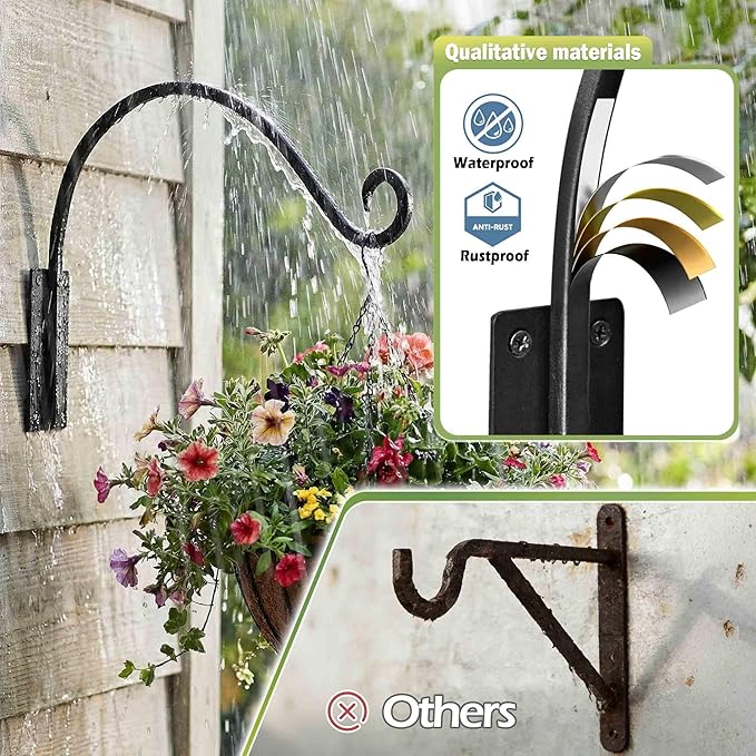 Qiang Ni Heavy-Duty Plant Hanger Outdoor: 16-Inch 80 lbs Hanging Plant Hooks - Image 6