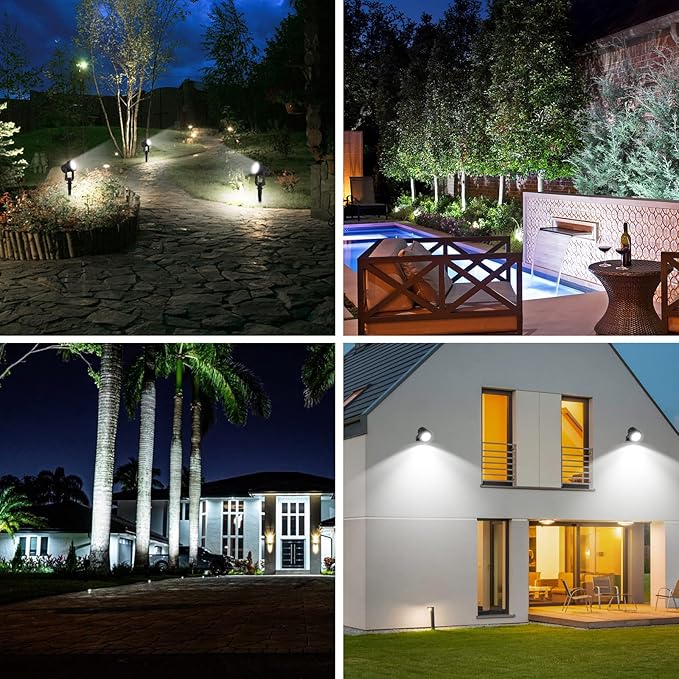 T-SUNUS Solar Garden Spot Lights, LED Solar Landscape Light Outdoor IP65 - Image 7