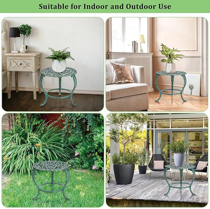 OwnMy Cast Iron Plant Stand Heavy Duty Vintage Wrought Iron Flower Pot Holder - Image 5