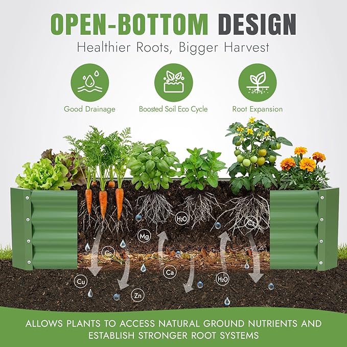 INNO STAGE 2 Pcs 4×2×1ft Galvanized Raised Garden Bed Kit, Galvanized Planter - Image 8