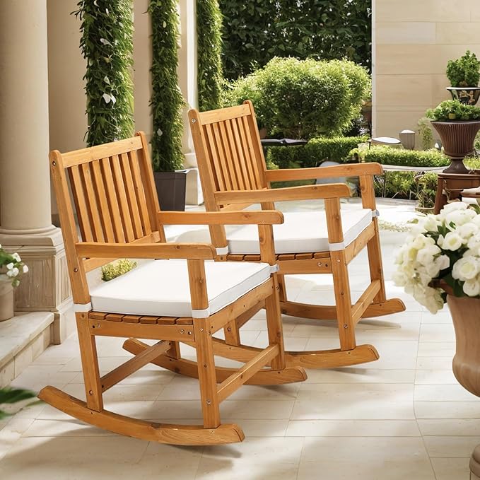 VINGLI Outdoor Rocking Chair, Weatherproof Rocker - Image 7