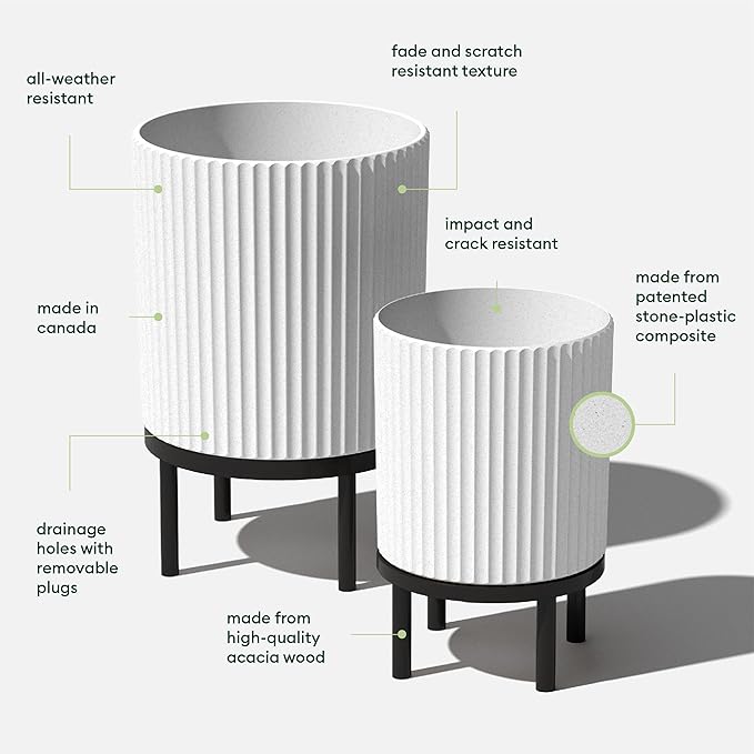 Veradek Demi Series Round Planter w/Stand - Image 2