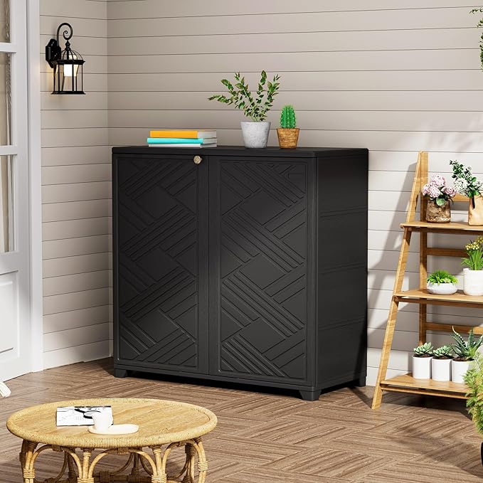 ZZM Indoor/Outdoor Storage Cabinet Waterproof, All Weather Outdoor Storage - Image 6