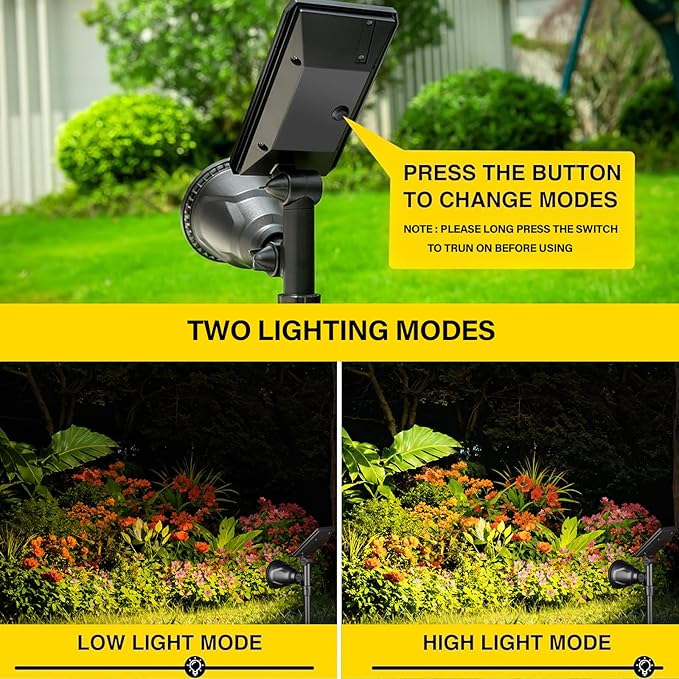 ROSHWEY Solar Spot Lights Outdoor Spotlight 18 LED Waterproof Landscape - Image 6