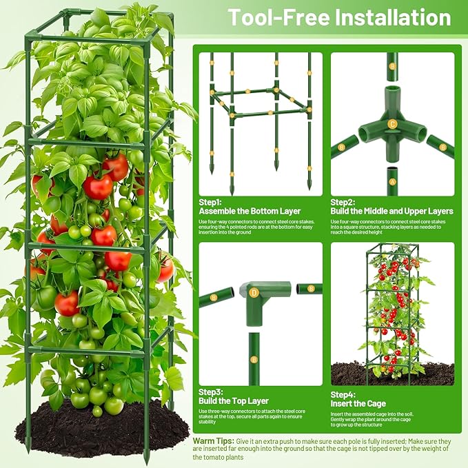 Legigo 2 Pack Square Tomato Cages - Image 5