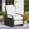 ART TO REAL Outdoor Recliner, Automatic Adjustable Wicker Lounge Recliner Chair by ATRARTTOREAL