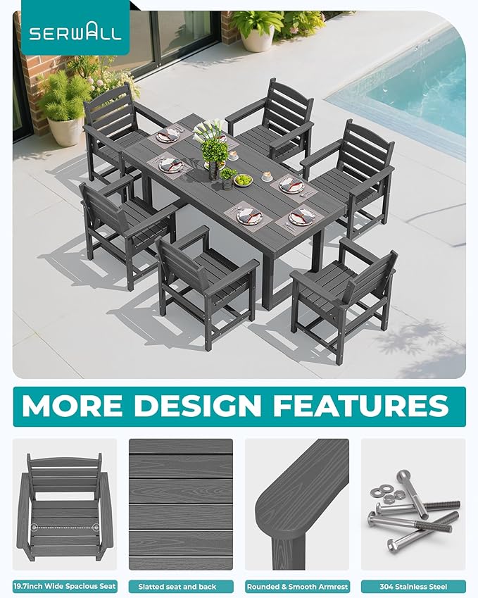 SERWALL HDPE Outdoor Dining Set - Image 4