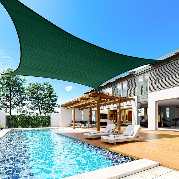 Quictent 185GSM HDPE Sun Shade Sail Canopy Green 98% UV-Blocked - Image 7