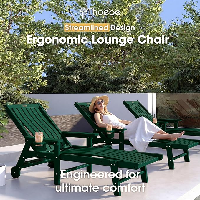 Patio Chaise Lounge Chair, Oversized Lounge Chair Outdoor - Image 3