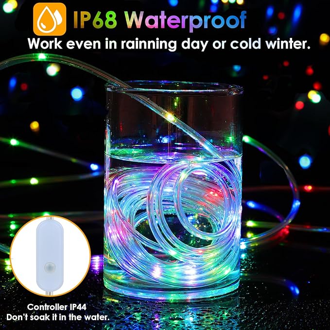 132Ft Rope Lights for Outside, Waterproof 18 Colors Changing Rope Lights Fairy - Image 3