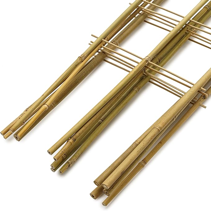 5 Pack 4 Feet U-Shape Bamboo Trellis, Natural Bamboo Trellis - Image 5