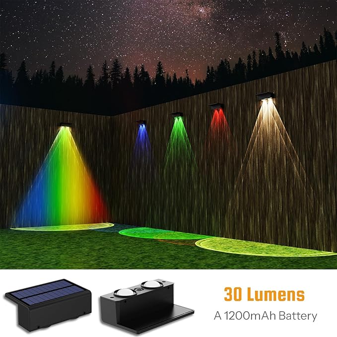 8-Pack Multi-Color Solar Spotlights - Image 2