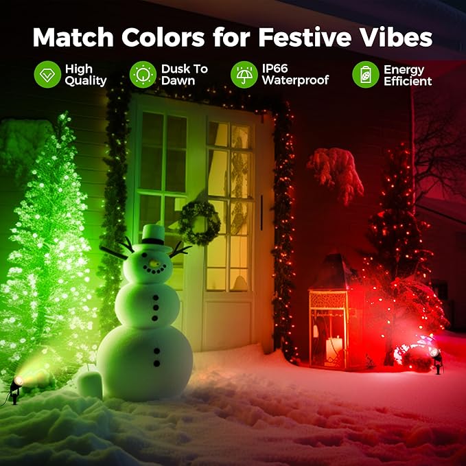 L LOHAS LED Green Spotlight Outdoor, Tree Spot Lights - Image 5