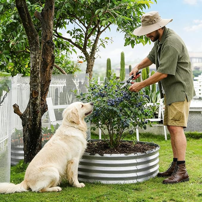 Round Galvanized Raised Garden Bed Kit, Round Galvanized Planter - Image 4