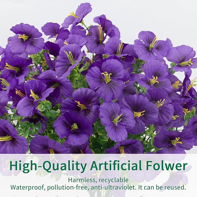 12 Bundles Artificial Pansy Flowers - Image 7